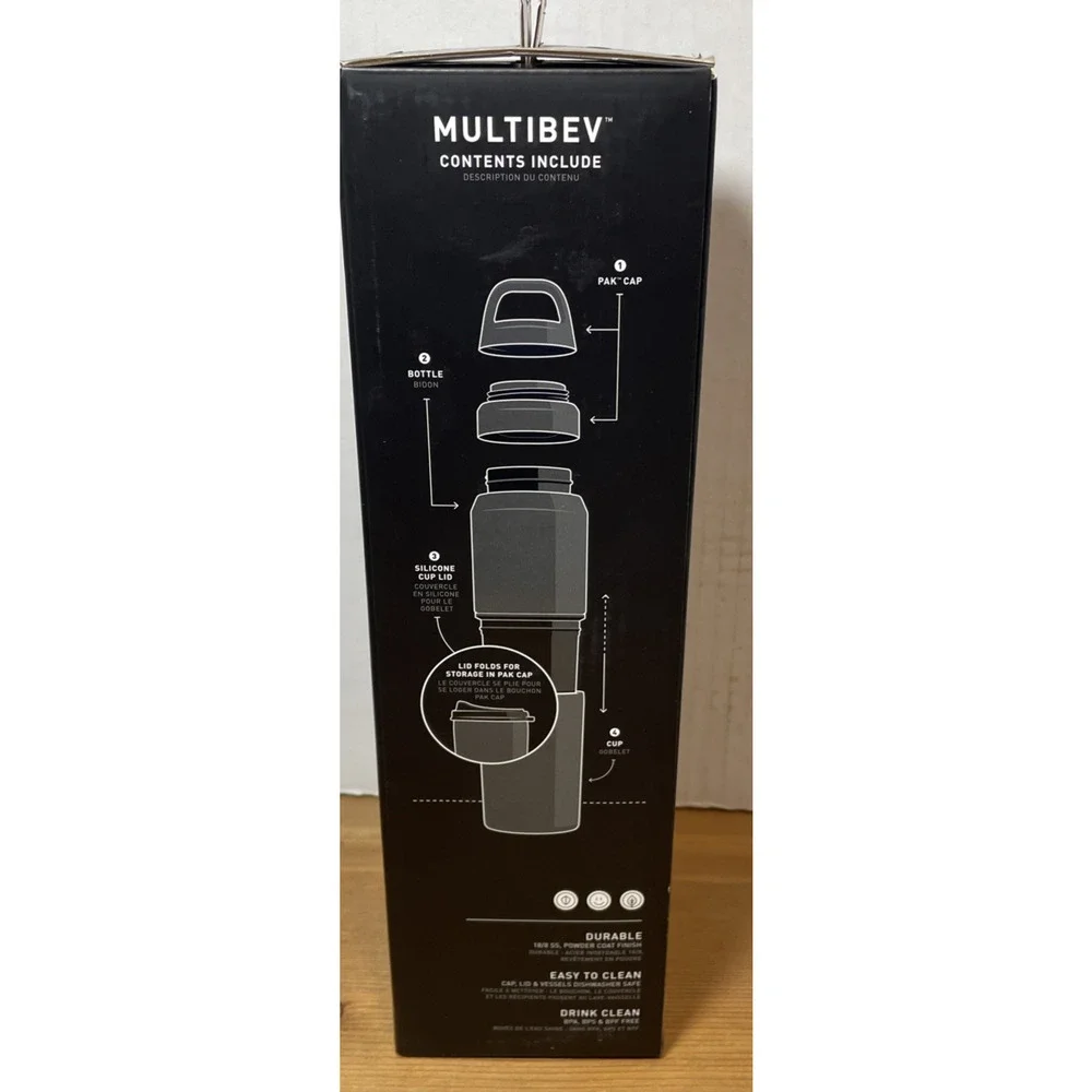 CamelBak 22oz/16oz MultiBev Vacuum Insulated Stainless Steel Water Bottle Black